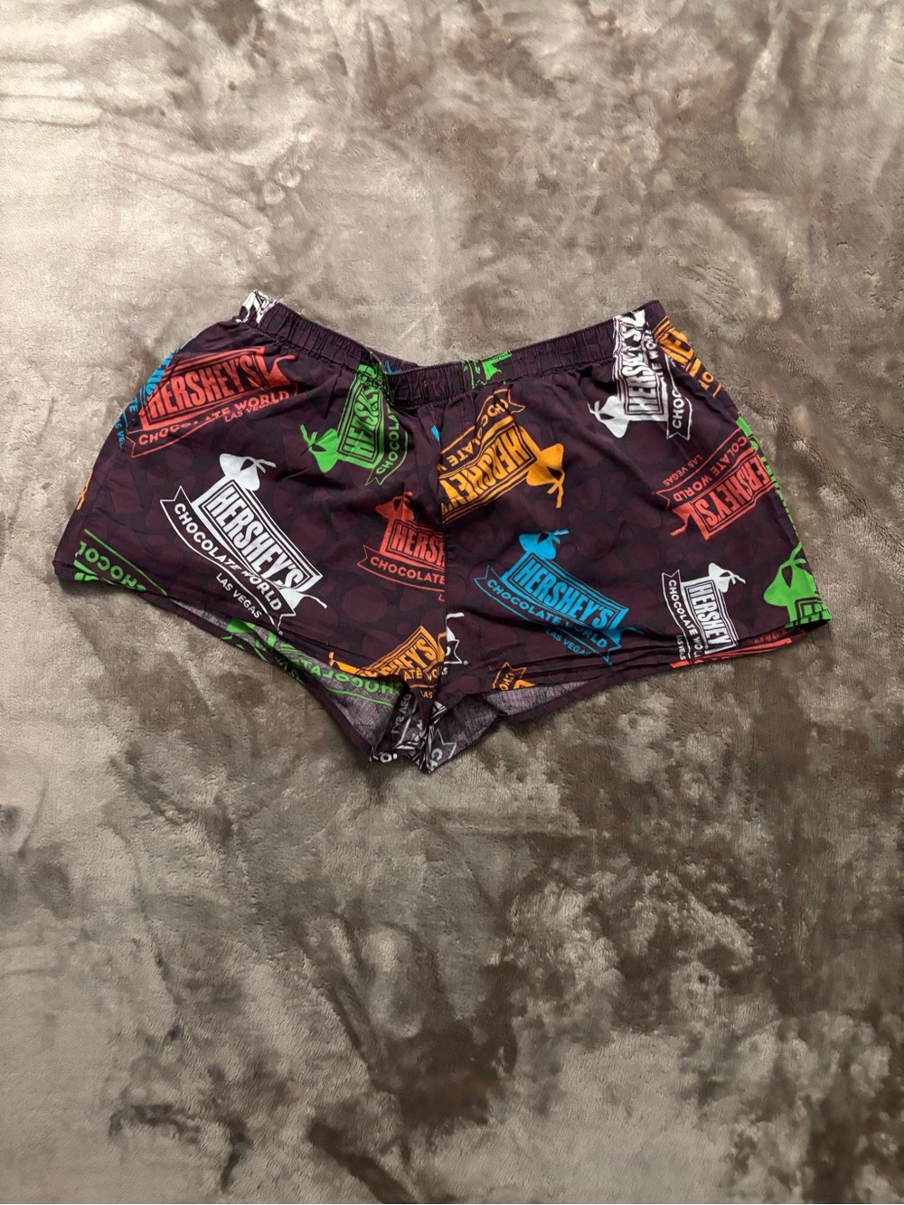 Hershey's Shorts Women’s Size L Brown Multicolor Lounge Shorts